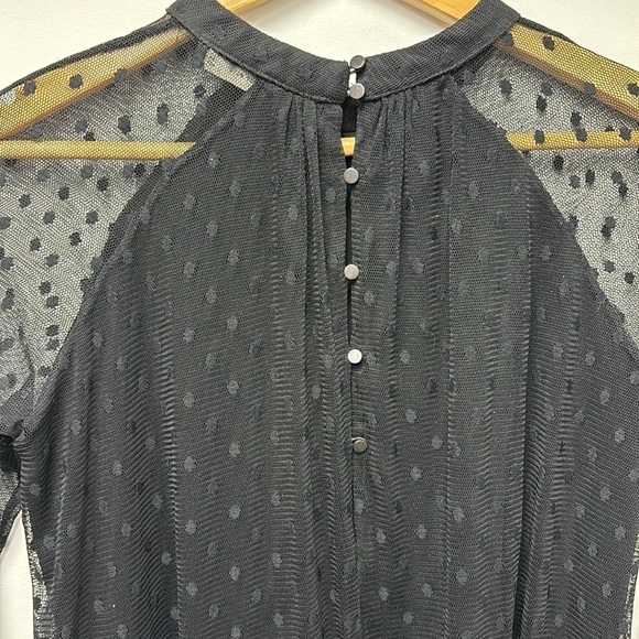 ZARA trafaluc collection ruffled dress in lace fabric with transparent sleeves - Picture 8 of 13